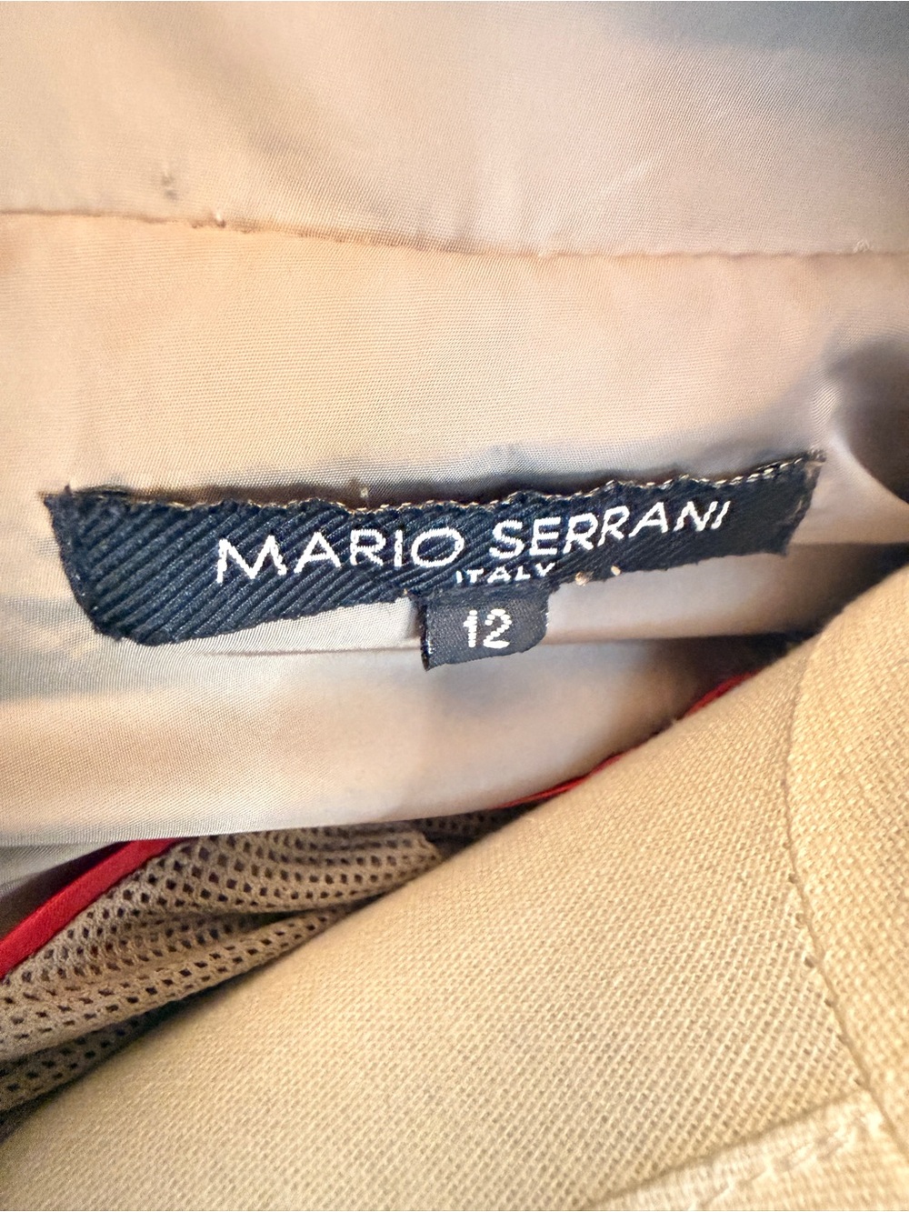Mario Serrani Italy Utility Blazer Jacket - Khaki Grey (Size 12) - Picture 8 of 10